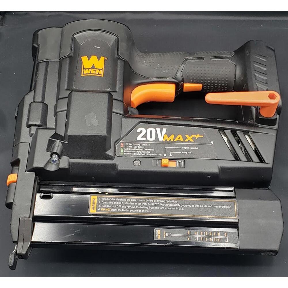 WEN 20512 20V Max Cordless 18-Gauge Brad Nailer Tool Only